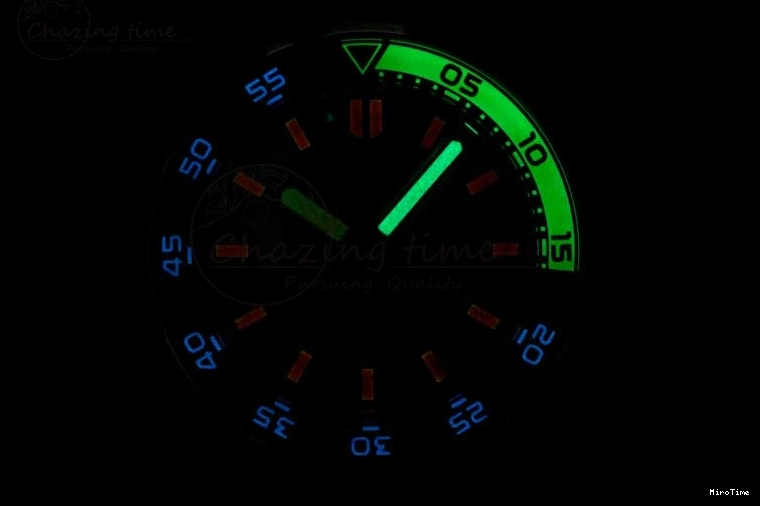 MIROTIME 1225 Aquatimer Automatic SS RSF 1:1 Best Edition White Orange Dial on Black Rubber Strap A Supportive 7069